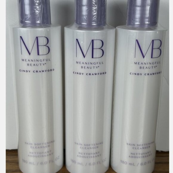 SEALED Lot Of 3 Meaningful Beauty Skin Softening Cleanser Cindy Crawford 6 Oz - Picture 1 of 2